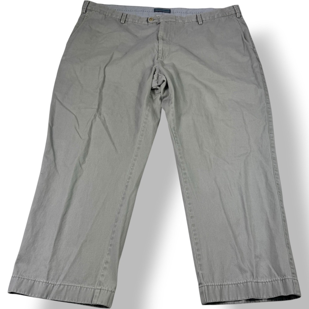 Peter‎ Millar Light Gray Pima Cotton Flat Front Chino Pants Men 46x28 Tailored